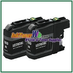 Brother LC203BK XL Compatible Black ink Cartridge -2 Piece