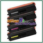 Brother TN-433BK TN-433C TN-433M TN-433Y High Yield Compatible Toner Cartridges - 4 Piece Combo 