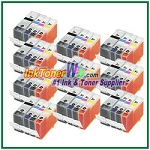 Canon BCI-3e BK, C, M, Y Compatible ink Cartridges - 40 Piece Combo