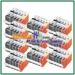 Canon BCI-3e BK, C, M, Y, PBK Compatible ink Cartridges - 50 Piece Combo