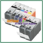 Canon BCI-3e BK, C, M, Y, PBK Compatible ink Cartridges - 7 Piece Combo