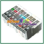 Canon CLI-8 (BK, C, M, Y, PC, PM, G, R) Compatible ink Cartridges - 8 Piece Combo