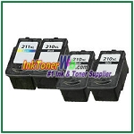 Canon PG-210XL CL-211XL Compatible ink Cartridges - 4 Piece Combo