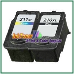 Canon PG-210XL CL-211XL Compatible ink Cartridges - 2 Piece Combo