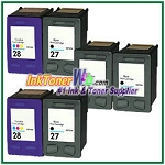 HP 27 28 Compatible ink Cartridges - 6 Piece Combo