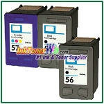 HP 56 57 Compatible ink Cartridges - 3 Piece Combo