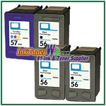 HP 56 57 Compatible ink Cartridges - 4 Piece Combo