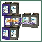 HP 56 57 Compatible ink Cartridges - 8 Piece Combo