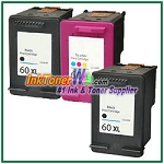HP 60XL Compatible ink Cartridges - 3 Piece Combo (COPY)