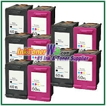HP 60XL Compatible ink Cartridges - 10 Piece Combo
