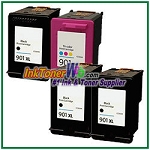 HP 901XL 901 Compatible ink Cartridges - 4 Piece Combo