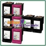 HP 901XL 901 Compatible ink Cartridges - 8 Piece Combo