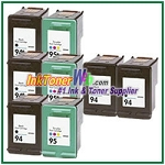 HP 94 95 Compatible ink Cartridges - 8 Piece Combo