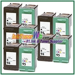 HP 94 95 Compatible ink Cartridges - 10 Piece Combo