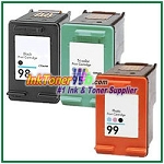HP 98 95 99 Compatible ink Cartridges - 3 Piece Combo