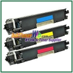 HP 130A CF351-53A Compatible Color Toner Cartridges - 3 Piece Combo