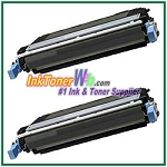 HP 643A Q5950A Black Compatible Toner Cartridges - 2 Piece 