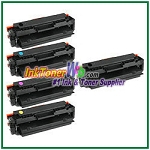 HP 410X CF410X-13X Compatible Toner Cartridges - 5 Piece Combo
