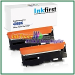 Black Toner Cartridge Compatible with Samsung CLP360/365 CLT-K406S - 2 Piece Combo - Inkfirst®