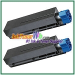 OKI Data 44992405  Compatible Black Toner Cartridge for B401 - 2 Piece