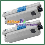 OKI Data 44469803 Compatible Black Toner Cartridge for C310 / C510 - 2 Piece