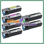 Xerox 106R01594-97 Compatible High Yield Toner Cartridges for Phaser 6500 series - 6 Piece Combo