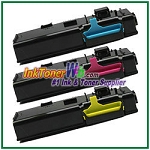 Xerox 106R02225-27 Compatible High Yield Color Toner Cartridges for Phaser 6600 6605 series - 3 Piece Combo